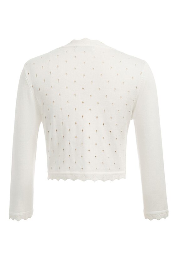Bolero alb tricotat 6083