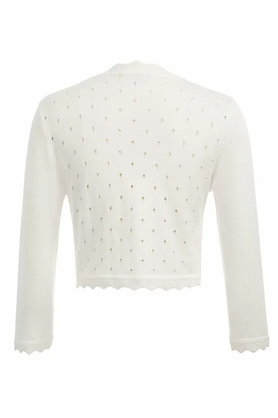 Bolero alb tricotat 6083