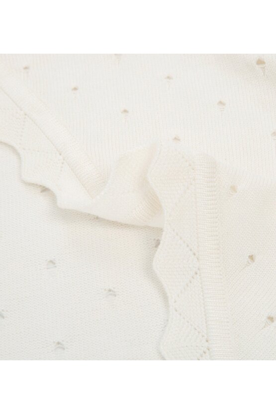 Bolero alb tricotat 6089