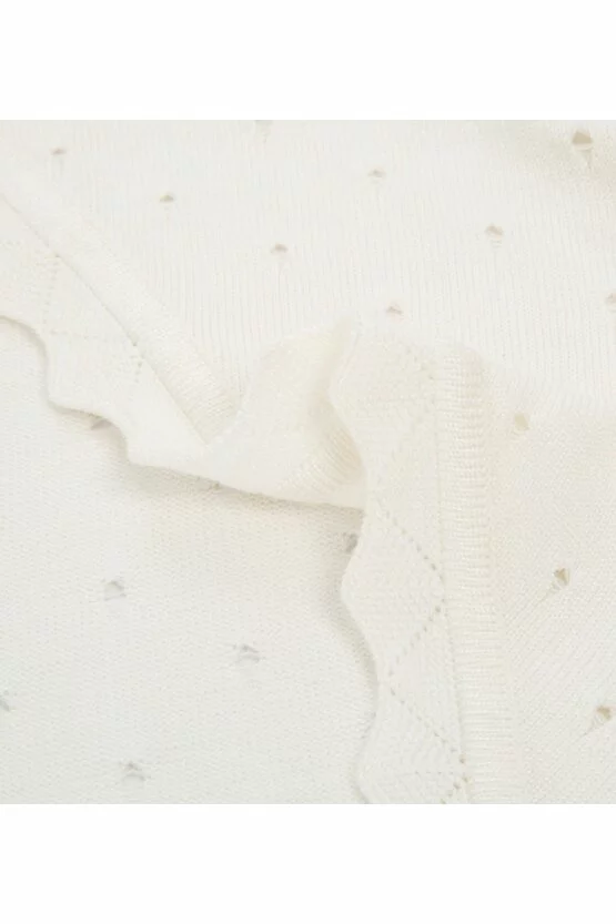 Bolero alb tricotat 6089
