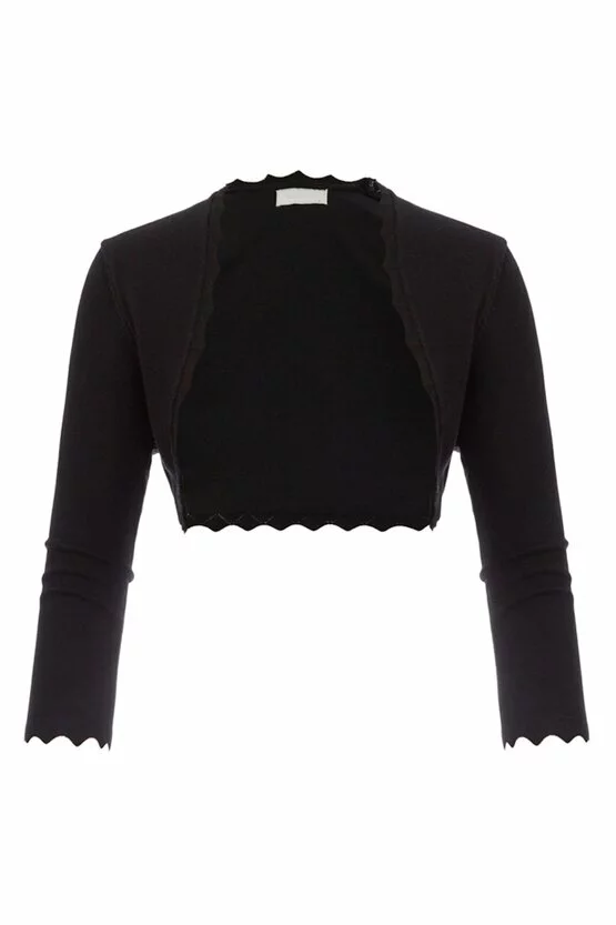 Bolero negru trei sferturi 6014