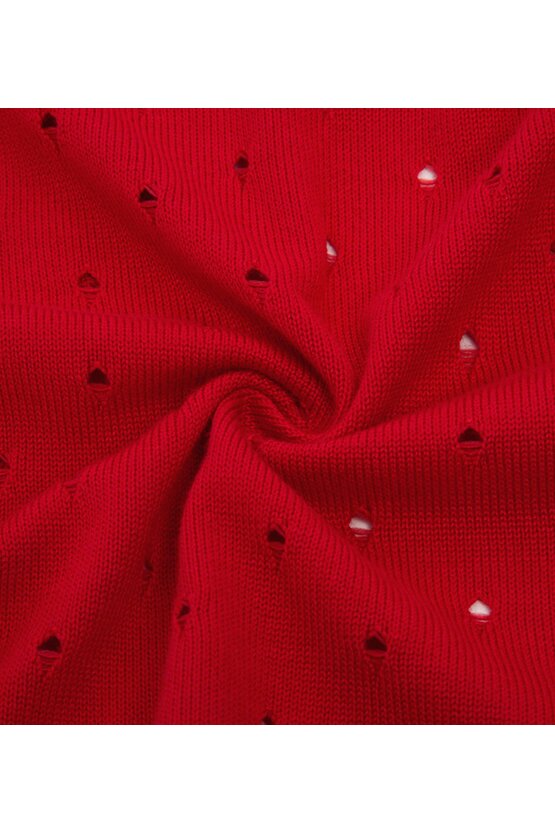 Bolero rosu tricotat 6068