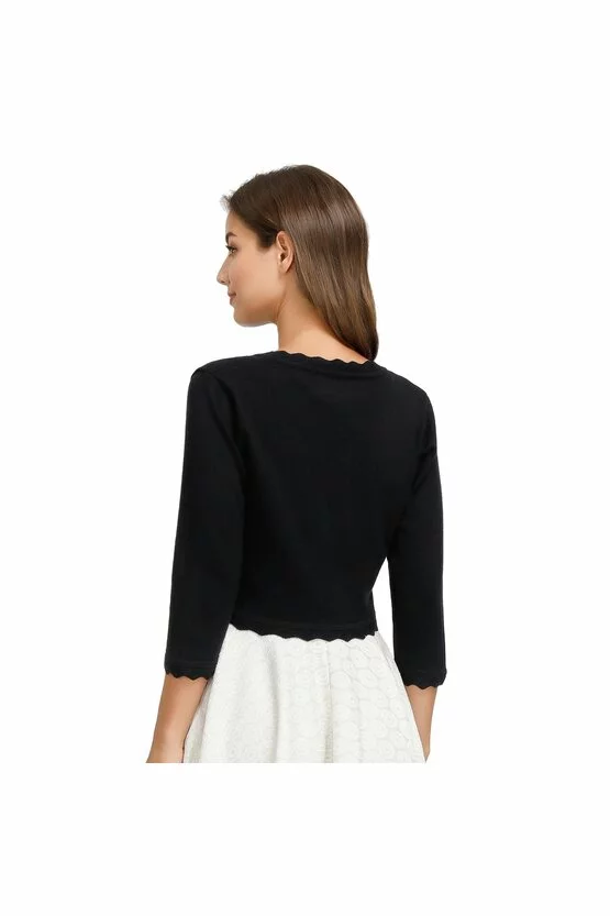 Cardigan elegant negru 6107