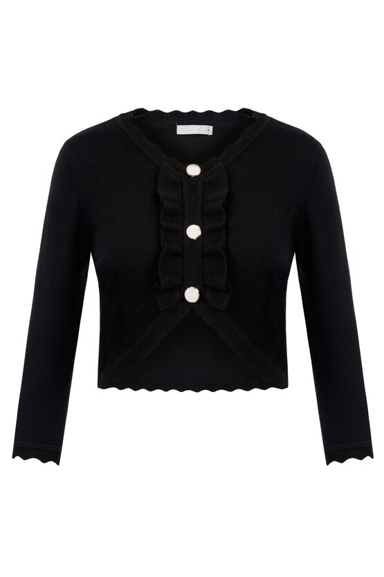 Cardigan elegant negru 6110
