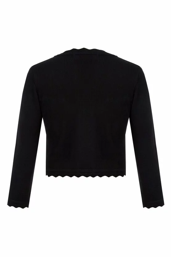 Cardigan elegant negru 6116