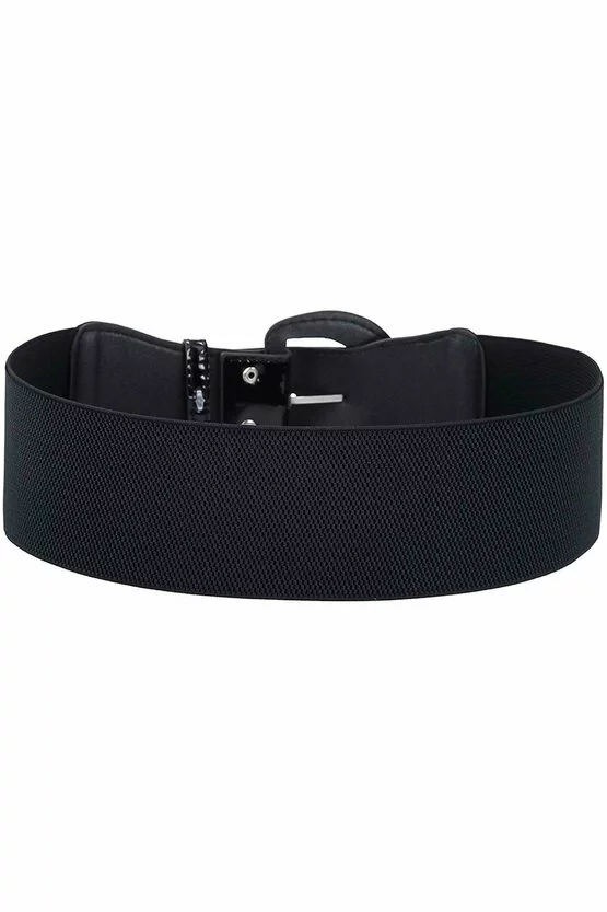 Curea lata neagra catarama rotunda 5444