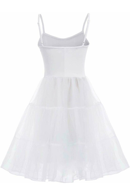 Furou rochie alb din satin 4694