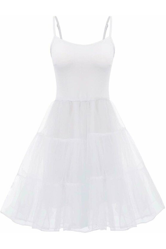 Furou rochie alb din satin 4733