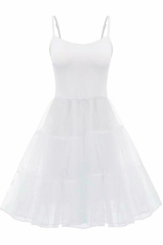 Furou rochie alb din satin 4733