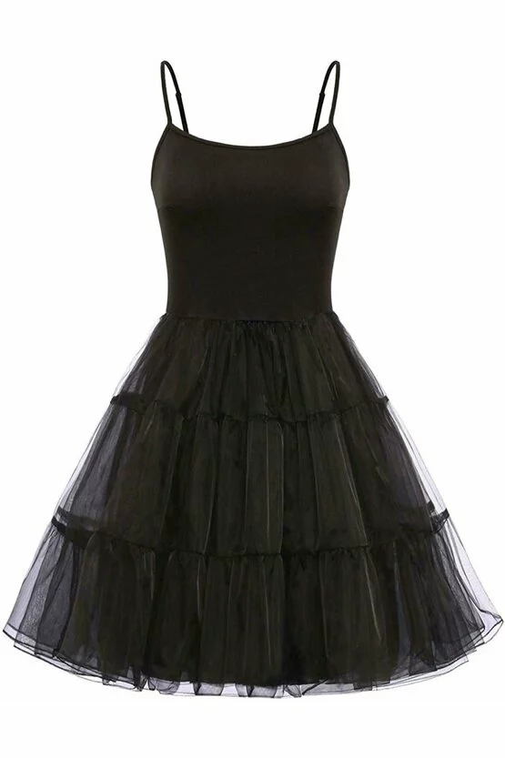 Furou rochie negru din satin 4649