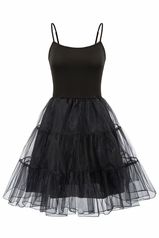Furou rochie negru din satin 4652