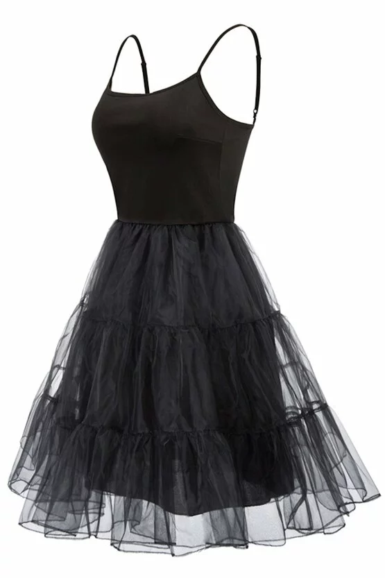Furou rochie negru din satin 4664
