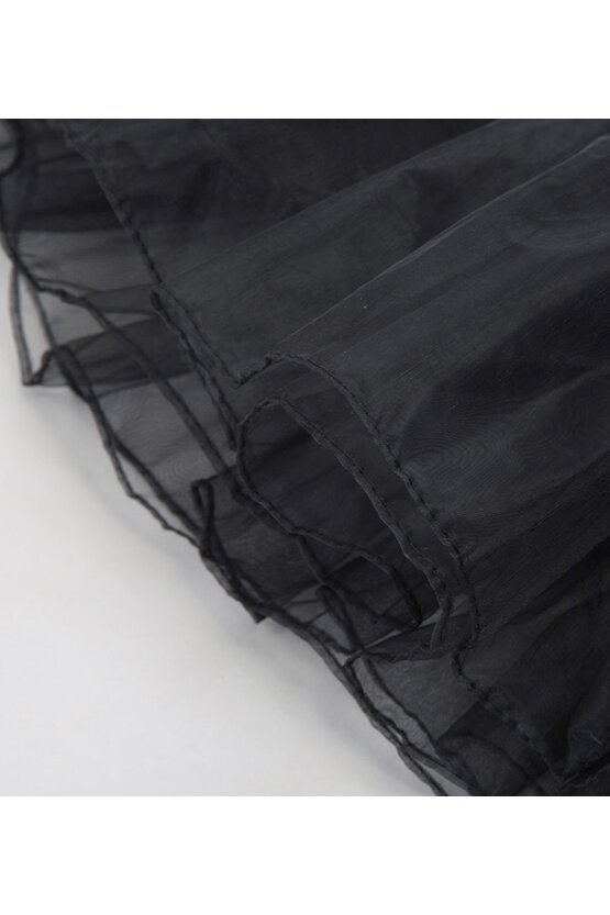 Furou rochie negru din satin 4685