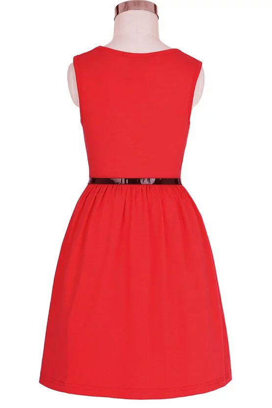 Rochie Alina rosie 4781