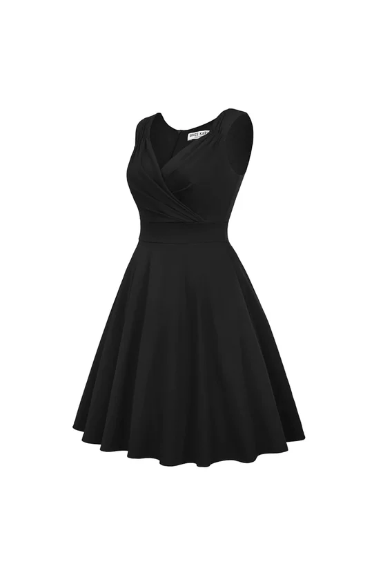 Rochie retro Busty neagra 7325