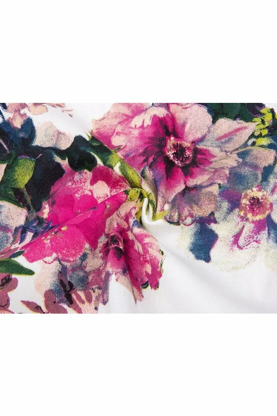 Rochie Elena roz floral 2792