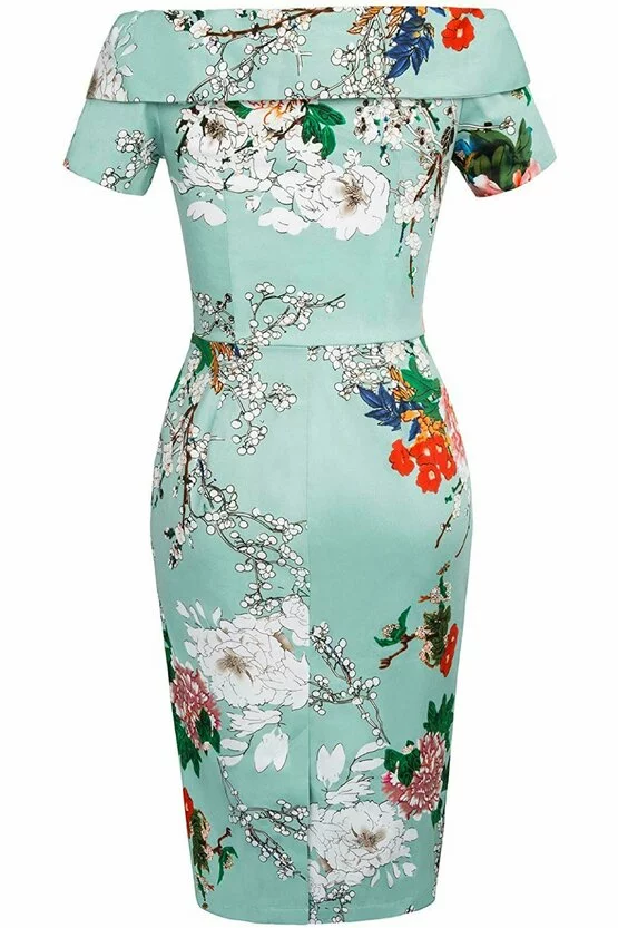 Rochie Elena verde floral 2777