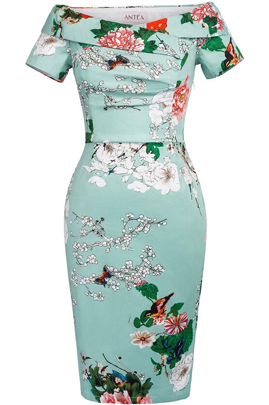 Rochie Elena verde floral 5726