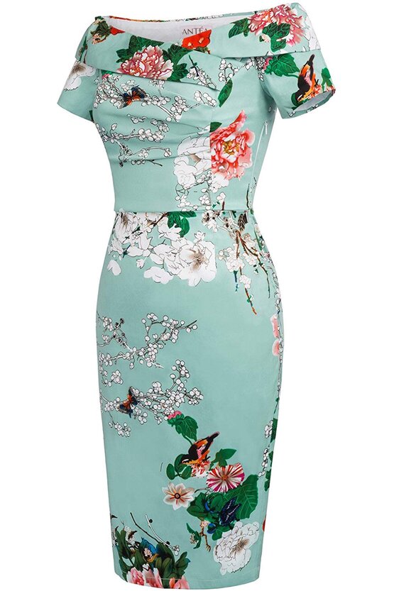 Rochie Elena verde floral 5729
