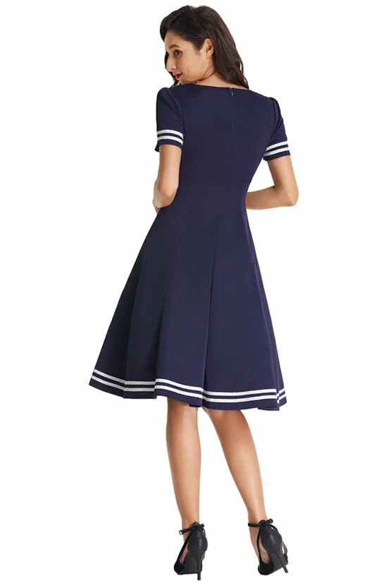 Rochie Irina abastru inchis 3008