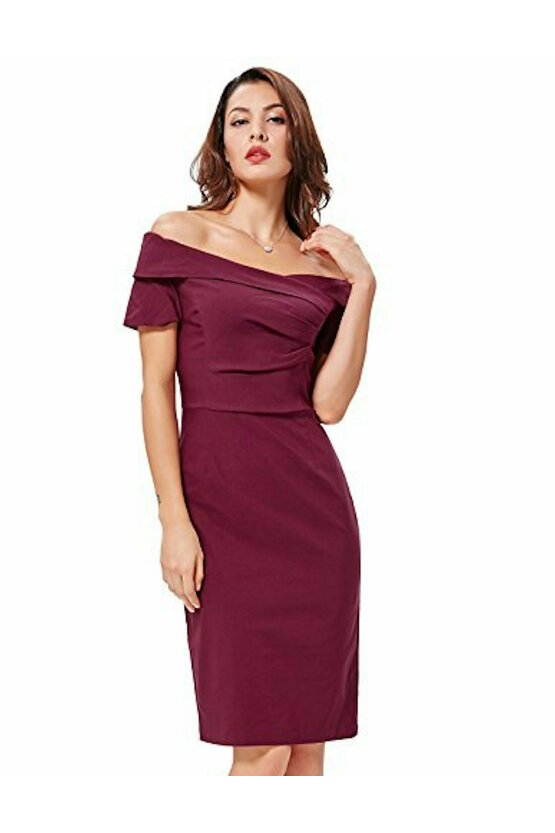 Rochie Iulia bordeaux 2909