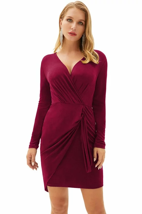 Rochie Lilly bordeaux 6668