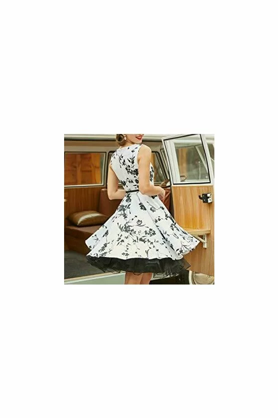 Rochie Margareta alb-floral 4055