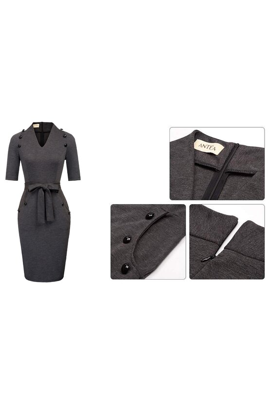 Rochie Maya gri 5855