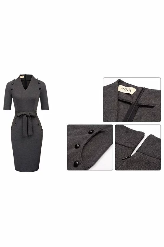 Rochie Maya gri 5855