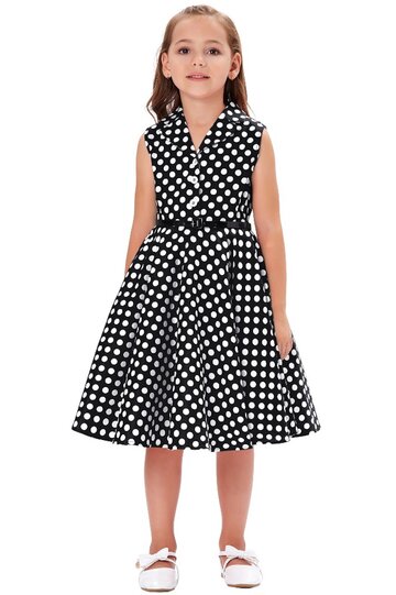 Rochie Mirabela neagra cu buline albe mici