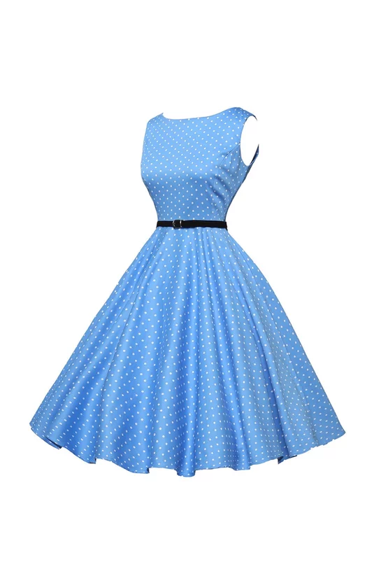 Rochie retro Cleo albastra 7196