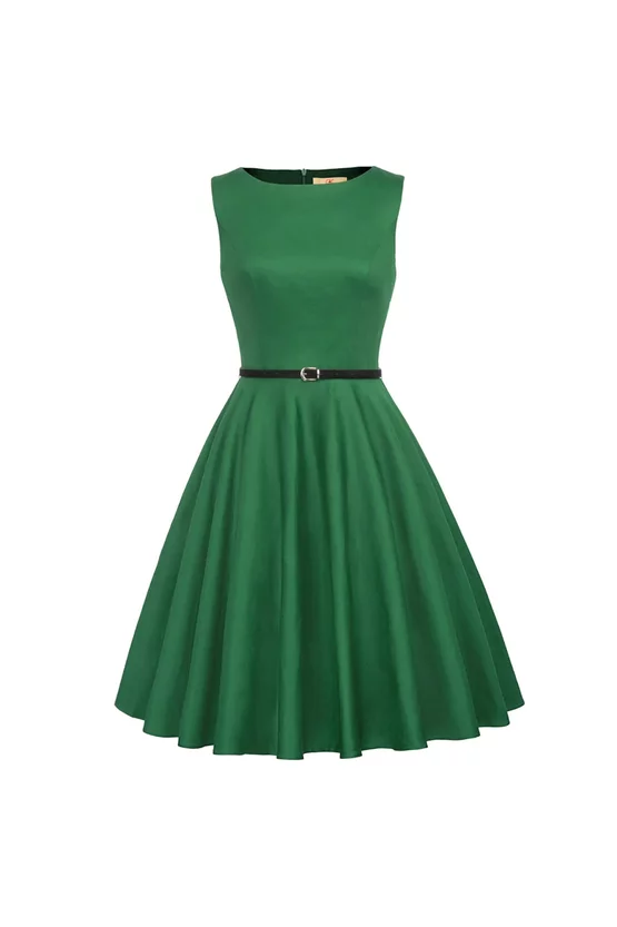 Rochie retro Cleo verde 7289
