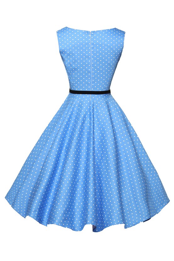 Rochie retro Margareta albastra 3926
