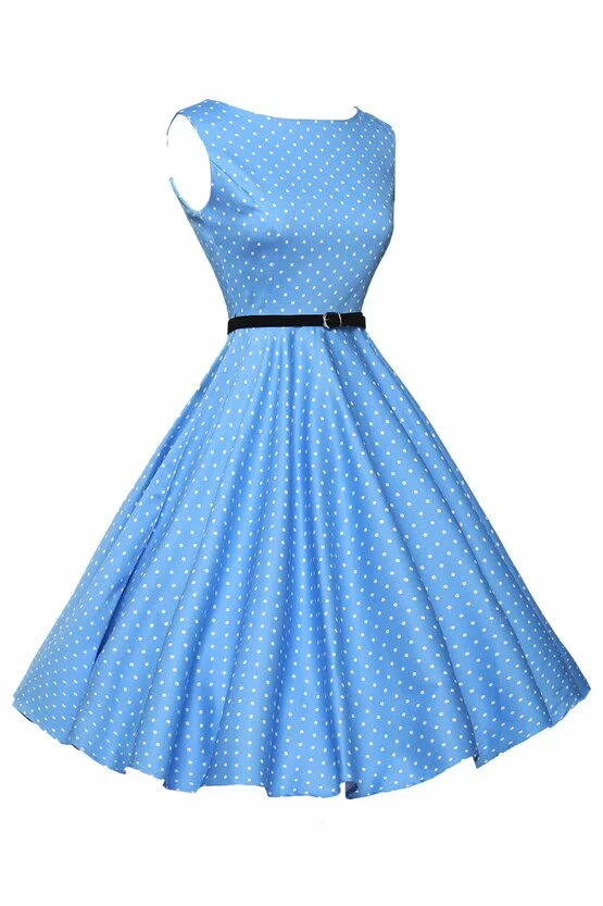 Rochie retro Margareta albastra 3932