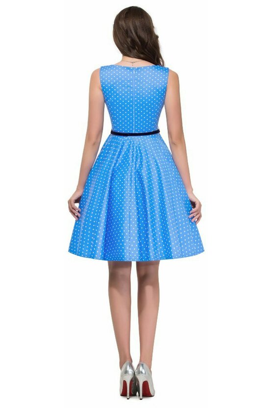 Rochie retro Margareta albastra 3941