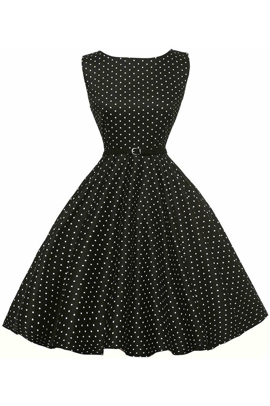 Rochie retro Margareta neagra 3956