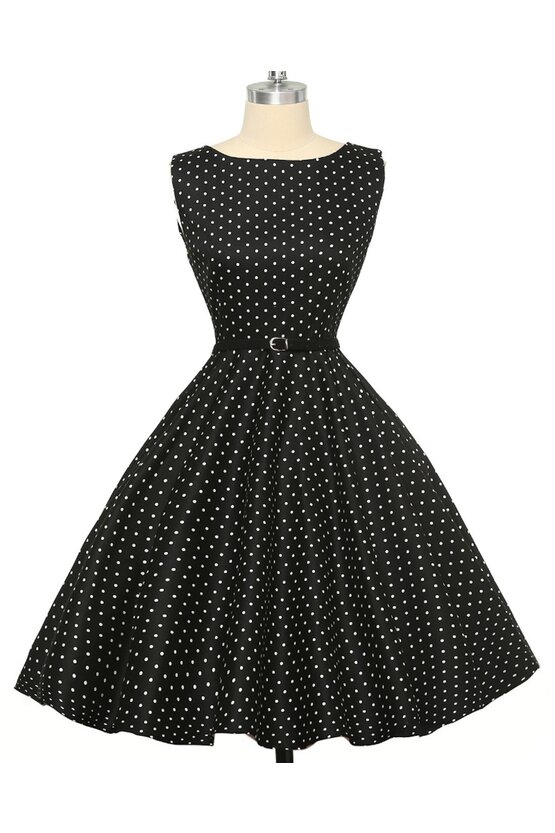 Rochie retro Margareta neagra 3971