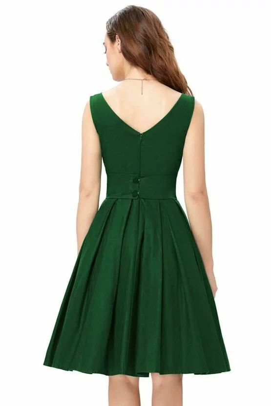 Rochie retro Maria verde 2699