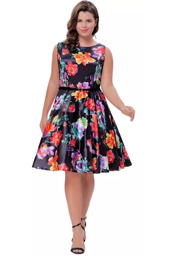 Rochie retro Misty floral 7298