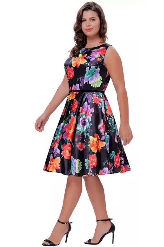 Rochie retro Misty floral 7301