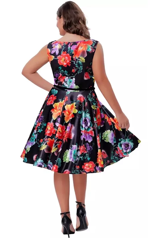 Rochie retro Misty floral 7304
