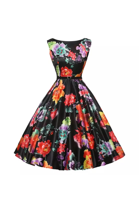 Rochie retro Misty floral 7307
