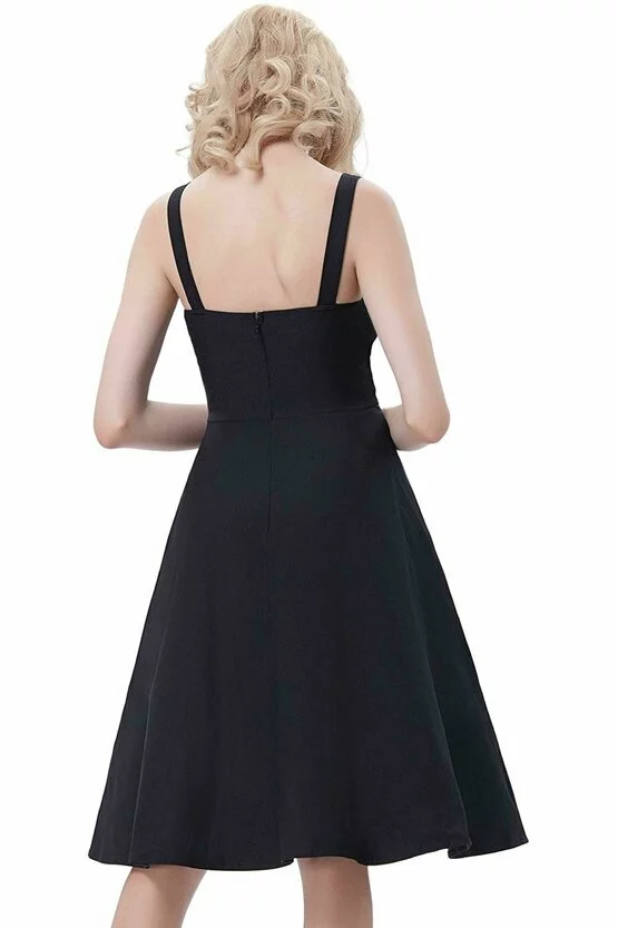Rochie retro Napoli neagra 3590