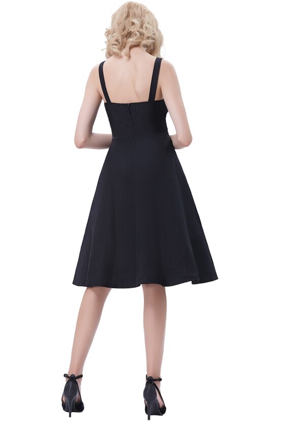 Rochie retro Napoli neagra 3593