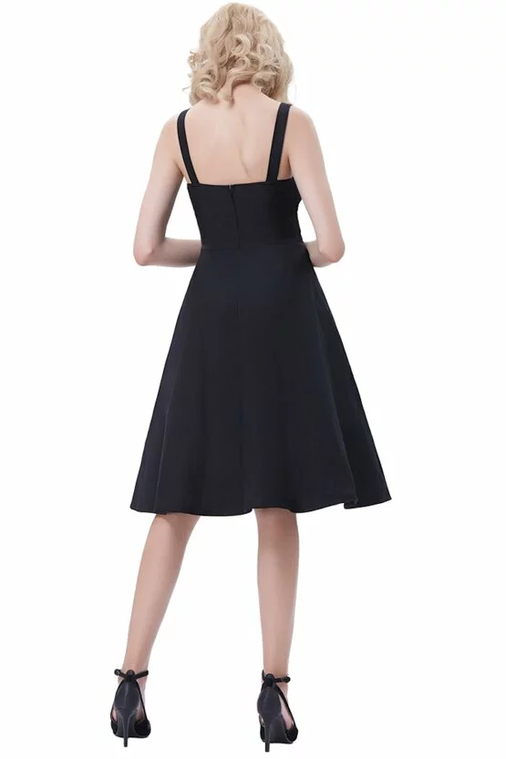 Rochie retro Napoli neagra 3593