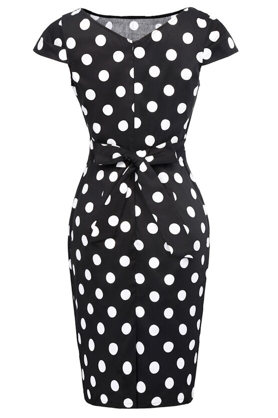 Rochie Roma neagra cu buline 3395