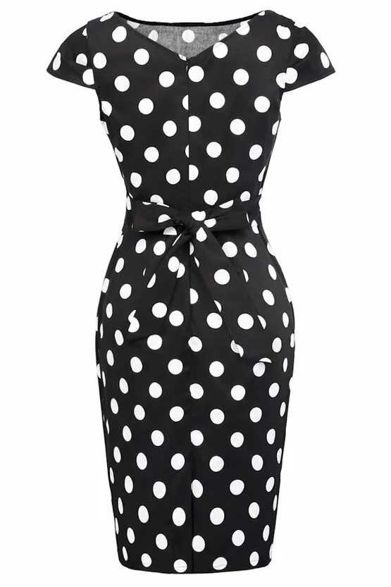 Rochie Roma neagra cu buline 3395