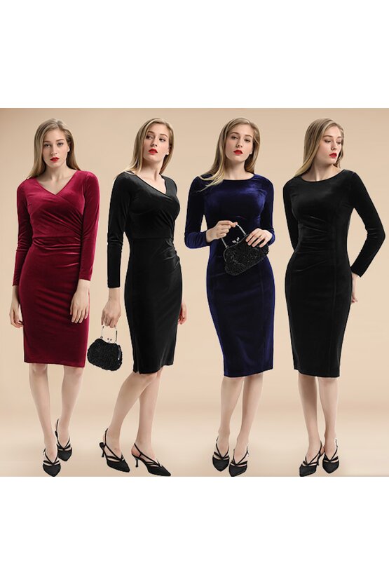 Rochie Sabrina bordeaux 6944