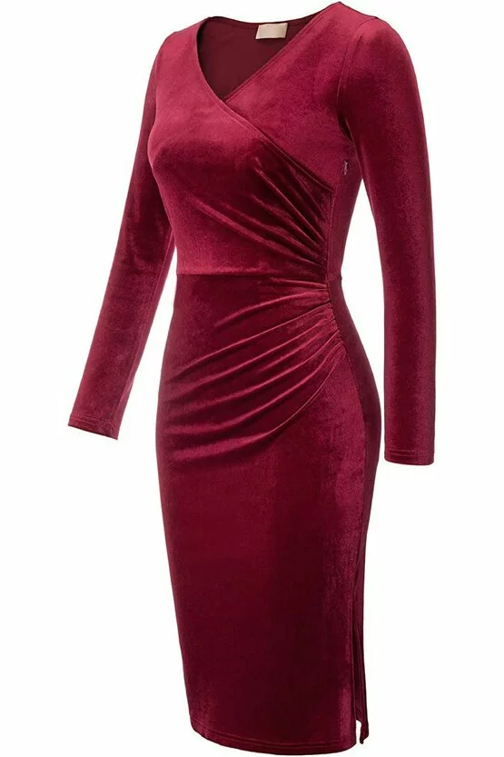 Rochie Sabrina bordeaux 6947