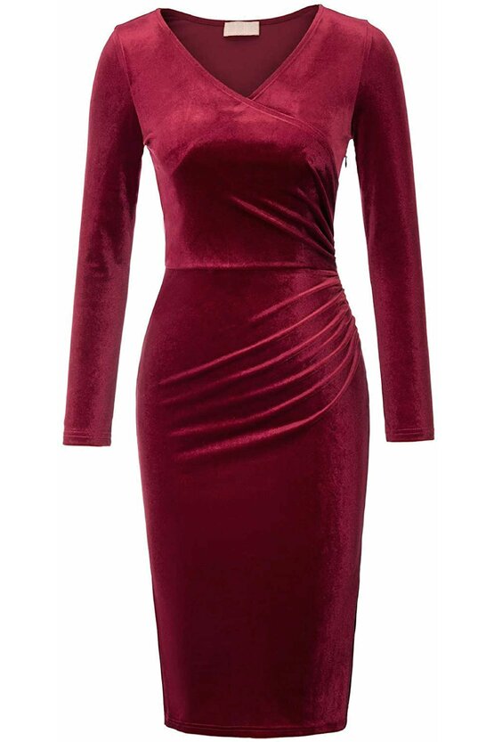 Rochie Sabrina bordeaux 6950